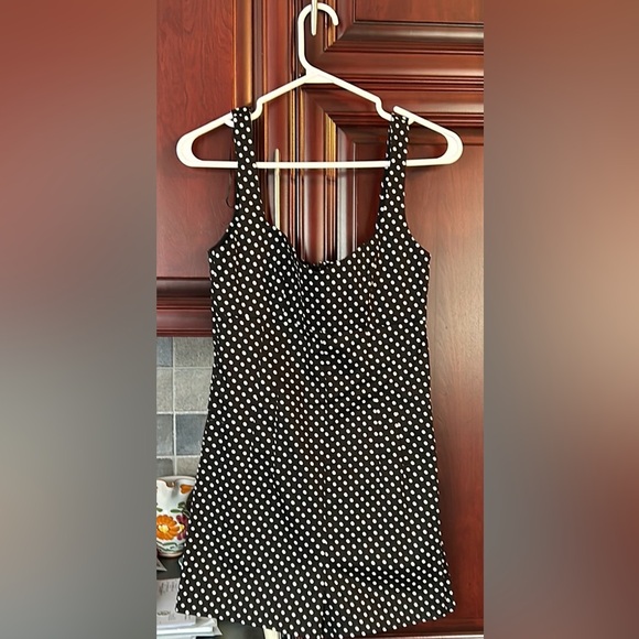 ZARA retro black/white polka dot romper size extra small - Picture 4 of 5